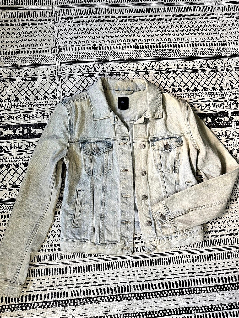 Gap Classic Icon Denim Jacket Women's Distressed Denim Jacket